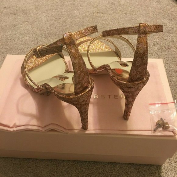 SOPHIA WEBSTER Rosalind Mid Heel Sandal Rose Gold - Picture 4 of 6